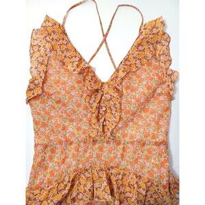 Maje‎ Rissol Cotton Voile Maxi Dress Size XS Boho Fairy Festival Western Cottage